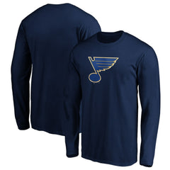 NHL Navy St. Louis Blues Primary Logo Long Sleeve T-Shirt