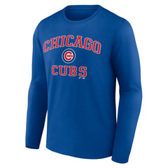 MLB Chicago Cubs Logo Athletic Heart & Soul Long Sleeve T-Shirt
