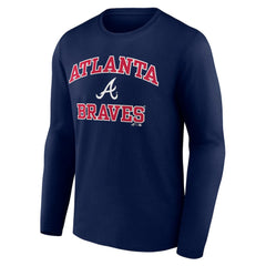 MLB Atlanta Braves Logo Athletic Heart & Soul Long Sleeve T-Shirt