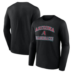 MLB Arizona Diamondbacks Logo Athletic Heart & Soul Long Sleeve T-Shirt