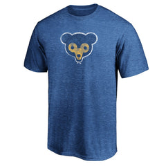 MLB Chicago Cubs Cooperstown Collection Throwback Logo Tri-Blend T-Shirt