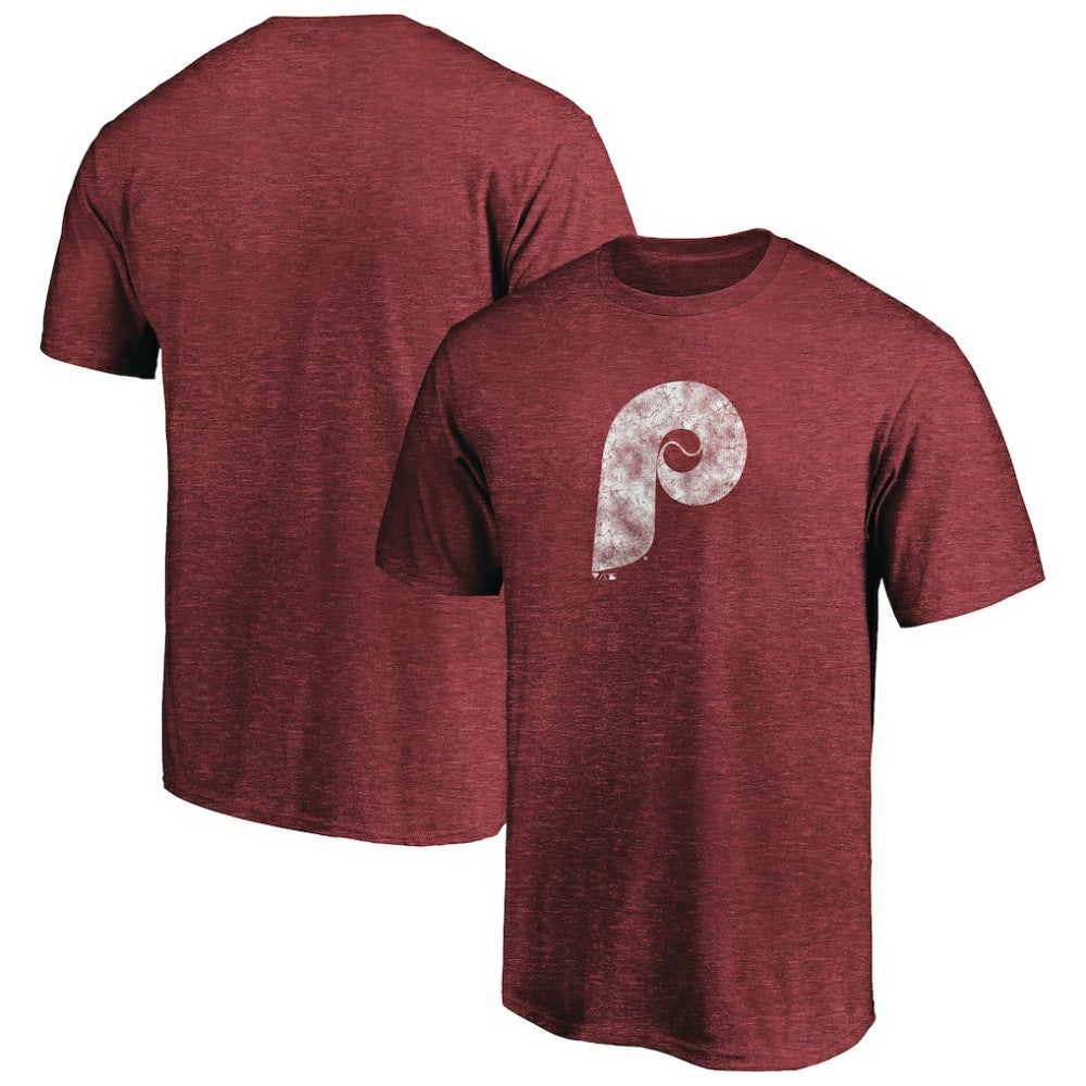 MLB Philadelphia Phillies Cooperstown Collection Throwback Logo Tri-Blend T-Shirt