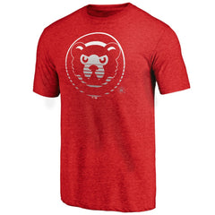 MLB Chicago Cubs Cooperstown Collection Logo Tri-Blend T-Shirt