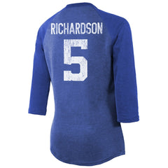 Anthony Richardson Majestic Threads Women's Player Name & Number Tri-Blend 3/4-Sleeve Fitted T-Shirt - Indianapolis Colts