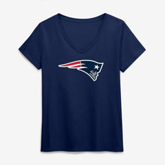 Logo Athletic Women's Primary Logo V-Neck T-Shirt - New England Patriots