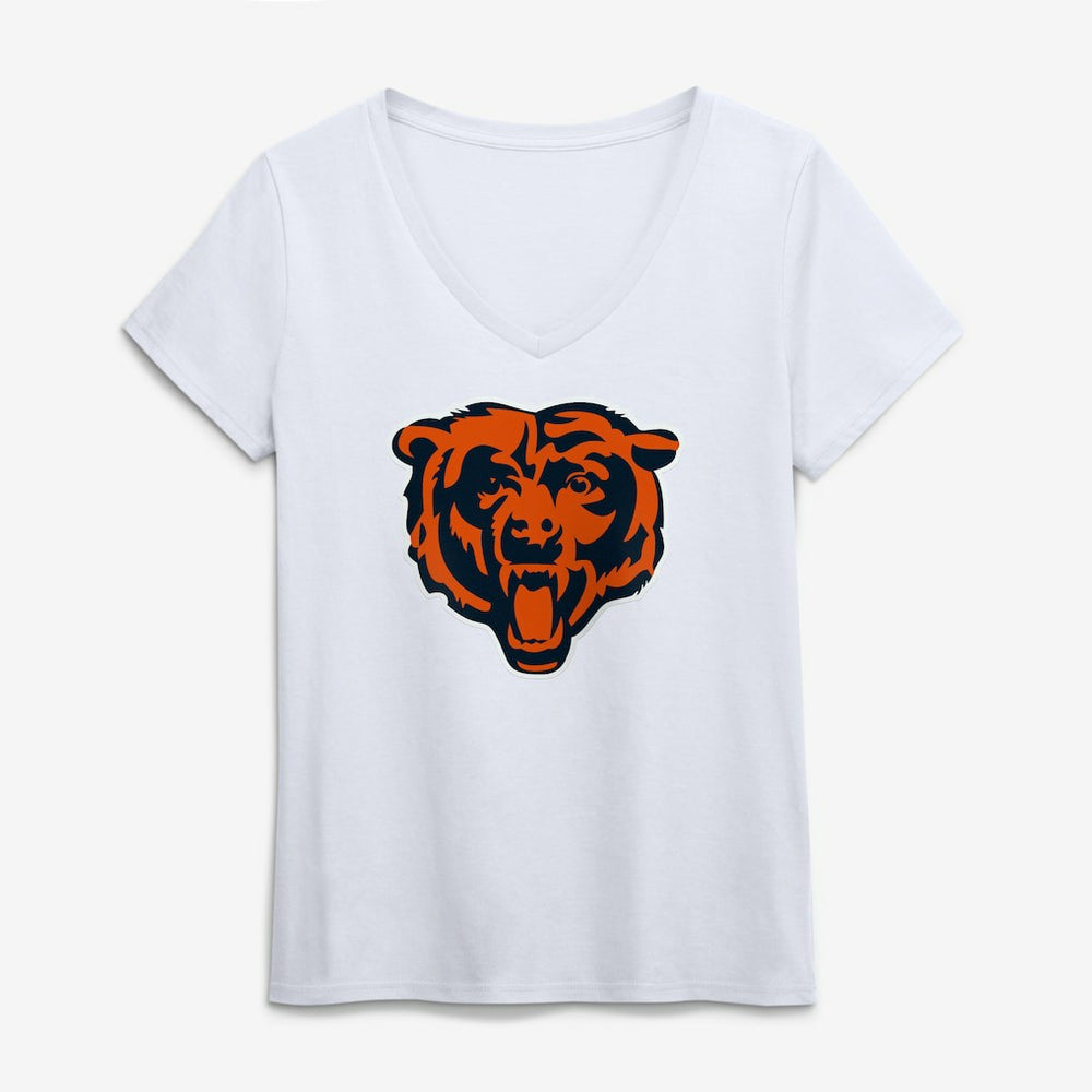 Logo Athletic Women's Primary Logo V-Neck T-Shirt - Chicago Bears