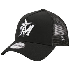 MLB Miami Marlins New Era A-Frame 9FORTY Trucker Adjustable Hat