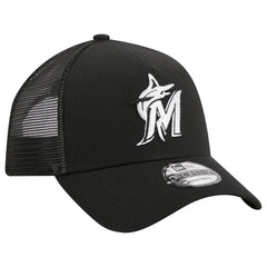 MLB Miami Marlins New Era A-Frame 9FORTY Trucker Adjustable Hat