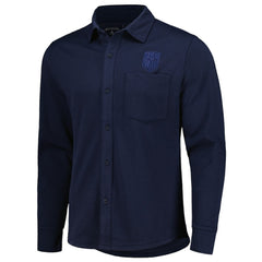 USMNT Antigua Streamer Diamond Button-Up Shacket - Navy