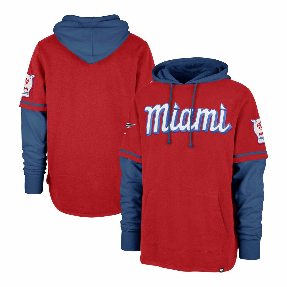 MLB Miami Marlins '47 City Connect Trifecta Shortstop Pullover Hoodie