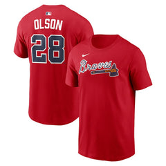 MLB Matt Olson Atlanta Braves Nike Home Name & Number T-Shirt
