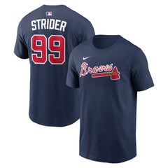 MLB Spencer Strider Atlanta Braves Nike Name & Number T-Shirt