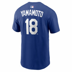 MLB Yoshinobu Yamamoto Los Angeles Dodgers Nike Home Name & Number T-Shirt