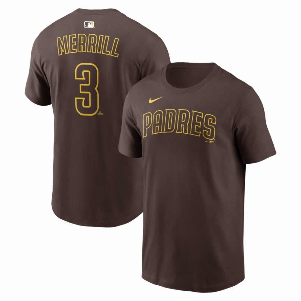 MLB Jackson Merrill San Diego Padres Nike Home Name & Number T-Shirt