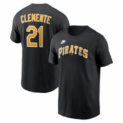 MLB Roberto Clemente Pittsburgh Pirates Nike Cooperstown Collection Name & Number T-Shirt