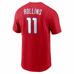 MLB Jimmy Rollins Philadelphia Phillies Nike Cooperstown Collection Name & Number T-Shirt