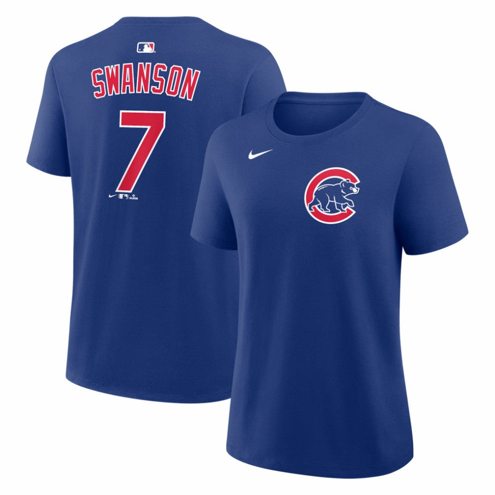 MLB Dansby Swanson Chicago Cubs Nike Women's Name & Number T-Shirt