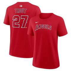 MLB Mike Trout Los Angeles Angels Nike Women's Name & Number T-Shirt