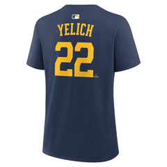 MLB Christian Yelich Milwaukee Brewers Nike Women's Name & Number T-Shirt