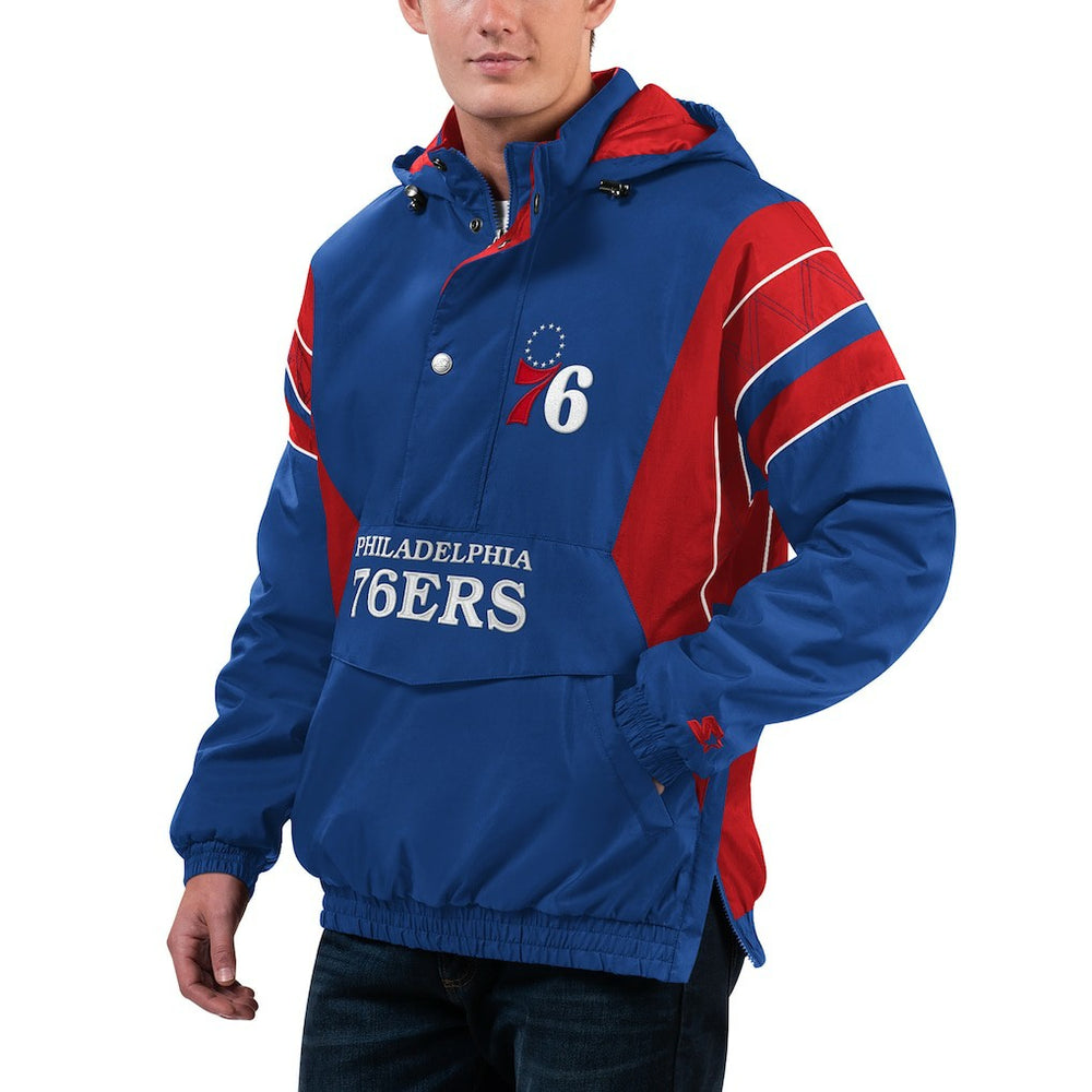 NBA Philadelphia 76ers Starter Home Team Hoodie Half-Zip Jacket