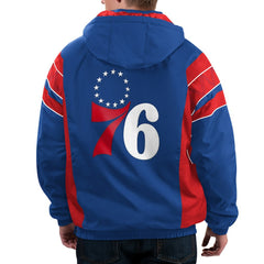 NBA Philadelphia 76ers Starter Home Team Hoodie Half-Zip Jacket