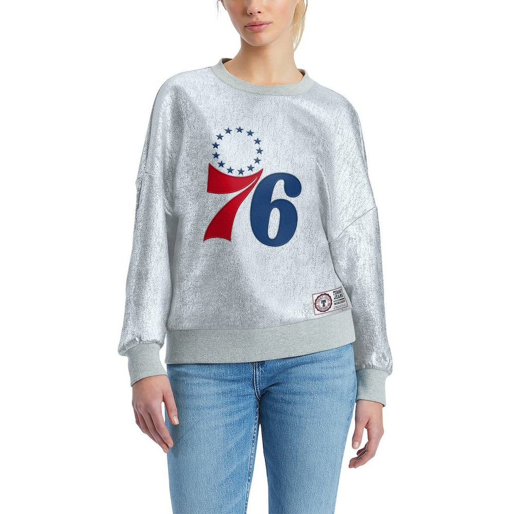 NBA Philadelphia 76ers Tommy Jeans Women's Tracy Pullover Sweatshirt
