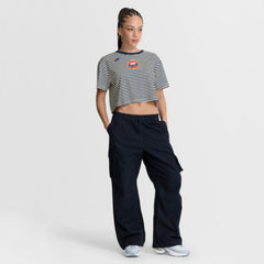MLB Houston Astros Nike Women's Cooperstown Collection Striped Cropped T-Shirt