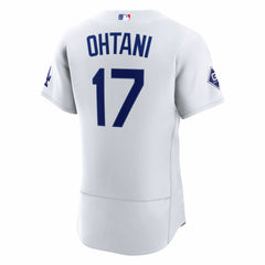 MLB Shohei Ohtani Los Angeles Dodgers Nike Home Authentic Sponsor Patch Jersey