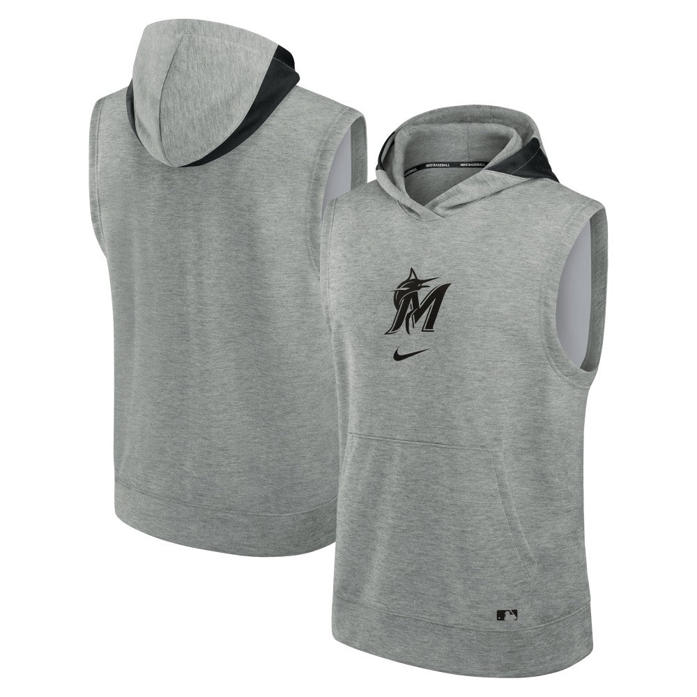 MLB Miami Marlins Nike Authentic Collection Early Work Dri-FIT Sleeveless Hoodie