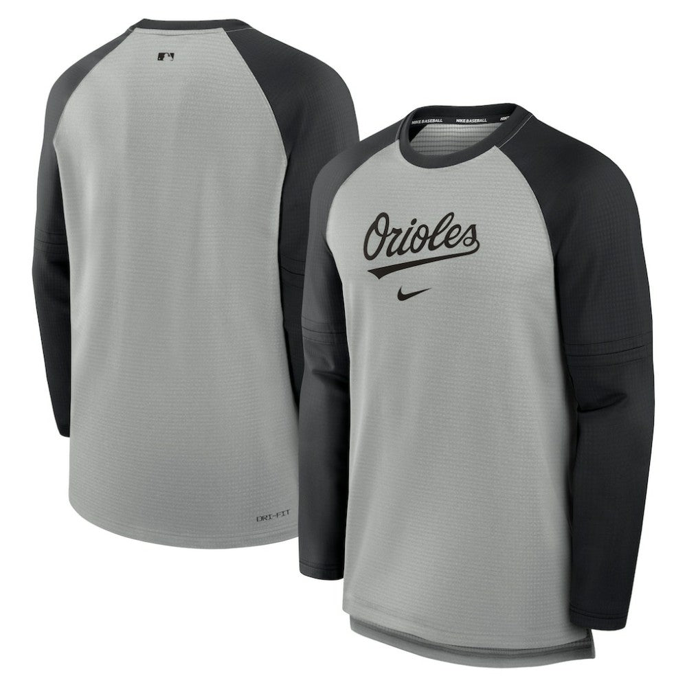 MLB Baltimore Orioles Nike Authentic Collection Game Time Raglan Performance Long Sleeve T-Shirt