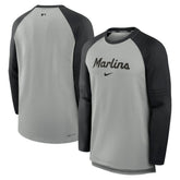 MLB Miami Marlins Nike Authentic Collection Game Time Raglan Performance Long Sleeve T-Shirt