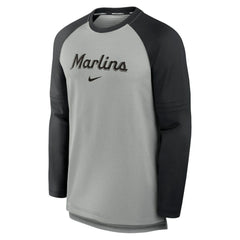MLB Miami Marlins Nike Authentic Collection Game Time Raglan Performance Long Sleeve T-Shirt