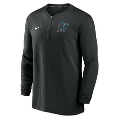 MLB Miami Marlins Nike Authentic Collection Game Time Performance Quarter-Zip Top