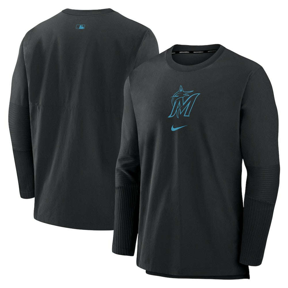 MLB Miami Marlins Nike Authentic Collection Player Dri-FIT Lightweight Pullover