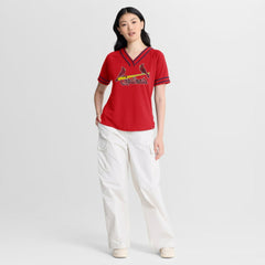 MLB St. Louis Cardinals Fanatics Women's Diva Race Ahead Raglan V-Neck T-Shirt