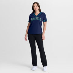 MLB Seattle Mariners Fanatics Women's Diva Race Ahead Raglan V-Neck T-Shirt