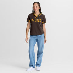 MLB San Diego Padres Fanatics Women's Diva Race Ahead Raglan V-Neck T-Shirt