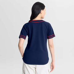 MLB Minnesota Twins Fanatics Women's Diva Race Ahead Raglan V-Neck T-Shirt