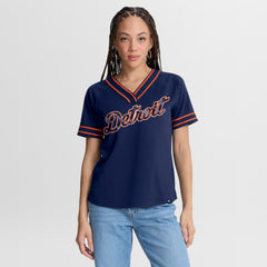 MLB Detroit Tigers Fanatics Women's Diva Race Ahead Raglan V-Neck T-Shirt