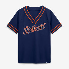 MLB Detroit Tigers Fanatics Women's Diva Race Ahead Raglan V-Neck T-Shirt