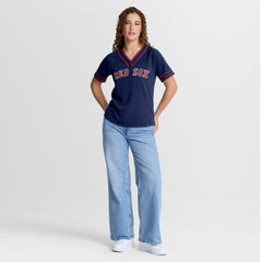 MLB Boston Red Sox Fanatics Women's Diva Race Ahead Raglan V-Neck T-Shirt