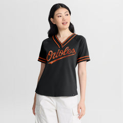 MLB Baltimore Orioles Fanatics Women's Diva Race Ahead Raglan V-Neck T-Shirt