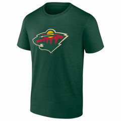 NHL Green Minnesota Wild Logo Athletic Essential T-Shirt