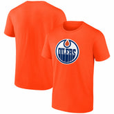NHL Orange Edmonton Oilers Logo Athletic Essential T-Shirt
