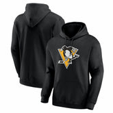 NHL Black Pittsburgh Penguins Logo Athletic Essential Hoodie