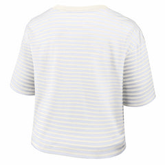 Women's Striped Cropped T-Shirt - Buffalo Bills