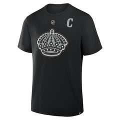 NHL Black Anze Kopitar Los Angeles Kings Fanatics Authentic Stack Name & Number T-Shirt