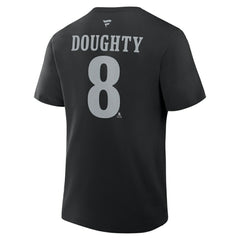 NHL Black Drew Doughty Los Angeles Kings Fanatics Authentic Stack Name & Number T-Shirt
