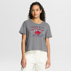 Women's Overplayed Tribute Tri-Blend Boxy T-Shirt - Buffalo Bills