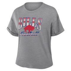 Women's Overplayed Tribute Tri-Blend Boxy T-Shirt - Buffalo Bills